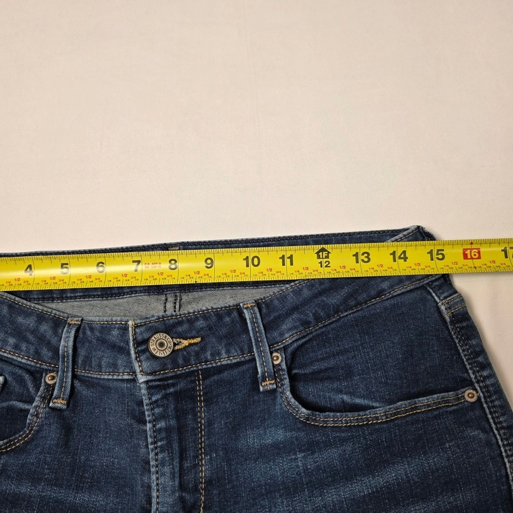 Levis Mid Rise Skinny Jeans Womens 12 Stretch Dark Blue Wash Denim Pants - Picture 6 of 13